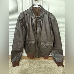 Vintage Men's Leather Flight Jacket